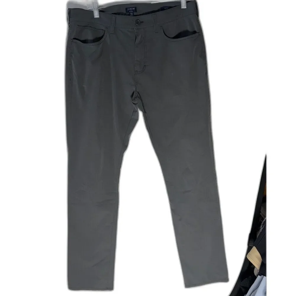 J.Crew Flex Men’s 33x32 Slim Fit Gray 5 Pocket Stretch Pants Chinos